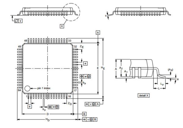 Quality Single-chip 16/32-bit microcontrollers; 64/128/256 kB ISP/IAP flash LPC2134FBD64/01  QFP Integrated Circuit Chip for sale