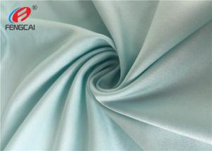 China Pain Dyed Polyester Spandex Fabric , 50D + 40D Yarn Count Lycra Fabric For Garment wholesale
