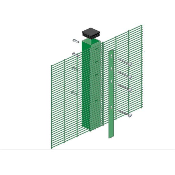PVC Coated 358 Security Fence Anti Climb Netting 2.4m 2.7m Height For Airport