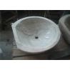 Luxury Natural Stone Sink Carrara White Marble Material With Carved Grape for sale