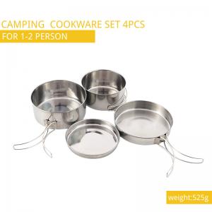 China OEM & ODM Stanley Camping Cooking Set Stainless Steel 4pcs/Set wholesale