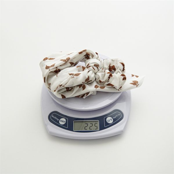 Ponytail printing logo knot streamer large-sized scrunchie chain link snow hair band two in one headscarf available