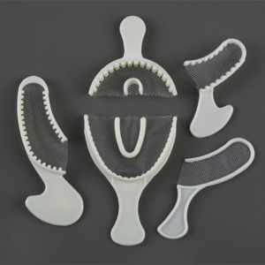 China Triple 3 Way Mesh Dental Impression Bite Tray Nylon Net Mesh Disposable Dental Impression Tray wholesale