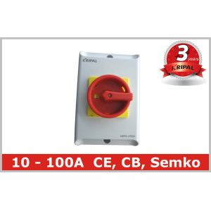 China Industrial Rotary Switch 4 Pole , 50 Amp Isolator Switch Disconnector wholesale