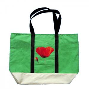 China Customized Green Non Woven Grocery Bags with Silk Screen Printed Logo wholesale