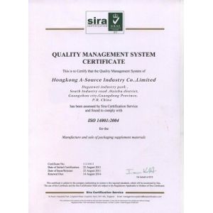 HONGKONG A-SOURCE INDUSTRY CO,.LIMITED Certifications