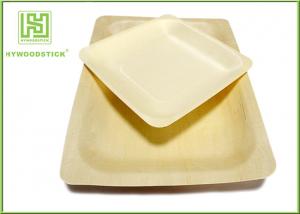 Durable Disposable Platter Plates , Strong Wooden Dessert Plates For Kids Adult