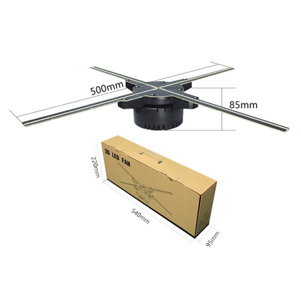 Display 3d Hologram Led Fan Projection Display 50cm Holographic Fan