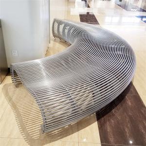 China Stainless Steel Bench Sculpture Outdoor Metal Bench All Weather Use wholesale