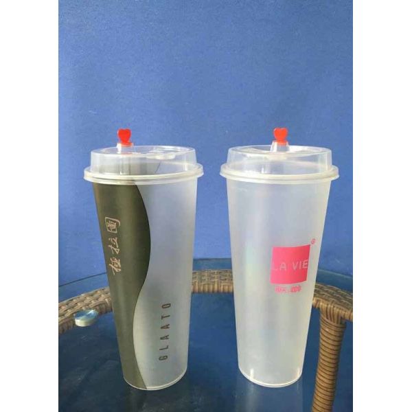 Iml Containers Univeral Audit Plastic Cup with In Mould Label Printing