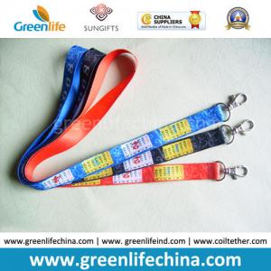 China Heat transfer printing colorful calendar flat neck lanyard w/sewing and lobster claw hook on sale