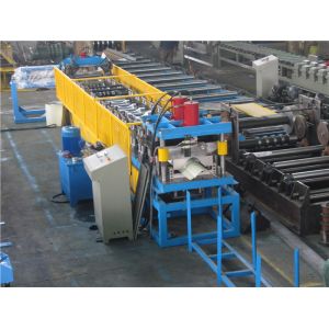 China Gutter Roll Forming Machine , Color Metal Roof Machine With Auto Stacker wholesale