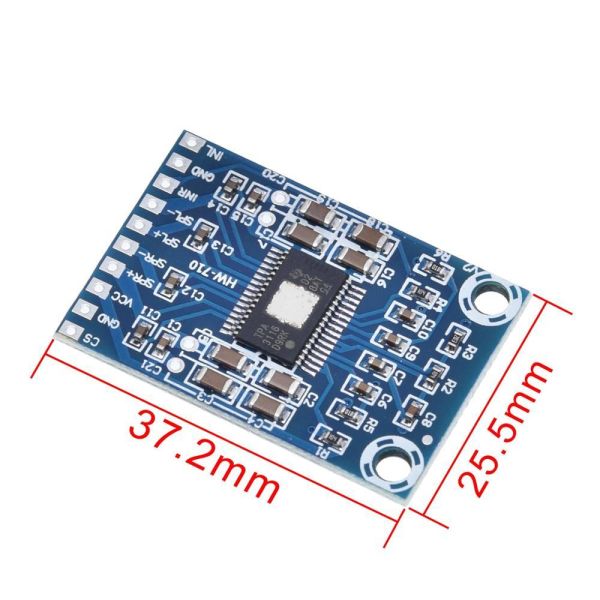 L38*W26*H3mm Blue Dual Channel 2*50W Power Audio Amplifier Board TPA3116D2 DC 12V-24V