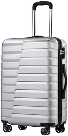 Suitcase PC ABS TSA Luggage 3 Piece Set Lock Spinner Carry on (Teal blue)