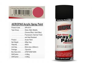 China Peach Red Color Aerosol Spray Paint Good Adhesiveness For Lamp / Picture Frame wholesale