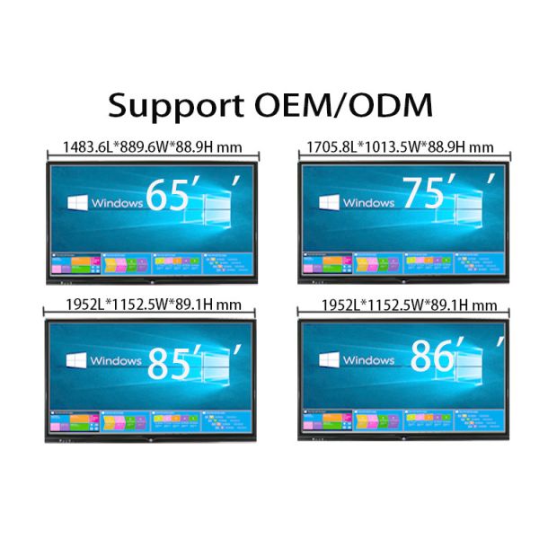 Education 3840*2160 Interactive Flat Panel Displays 75 Inch Interactive Whiteboard