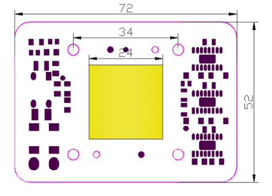 Dimmable High Power Led Module , AC230V Led Lighting Module 50W 50*70mm