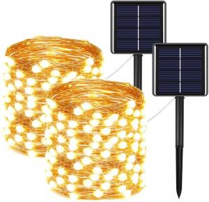 China 8 Modes Coloured 72ft Solar Powered Fairy Lights Warm White Energy Saving wholesale