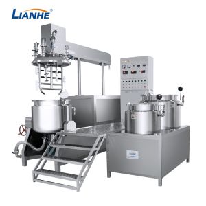 China Double Shear Cream Vacuum Emulsifier Mixer Machine 120 Degree PLC Control wholesale