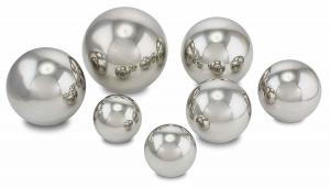 7 Piece Garden Sphere Solid Metal Ball 2 3/8 - 4 3/4 Mirror Polished Silver