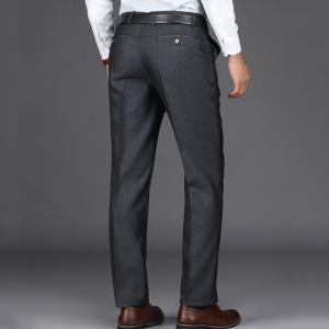 China Adjustable White Black Chino Trousers for Men Spring Season Regular Fit Dress Pants wholesale