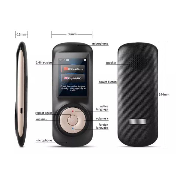 Simultaneous Handheld Voice Language Translator 70 Languages Portable Language Translator