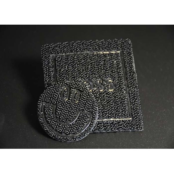 Customised Velcro embossed clothing labels Glossy / Matt Tpu Logo