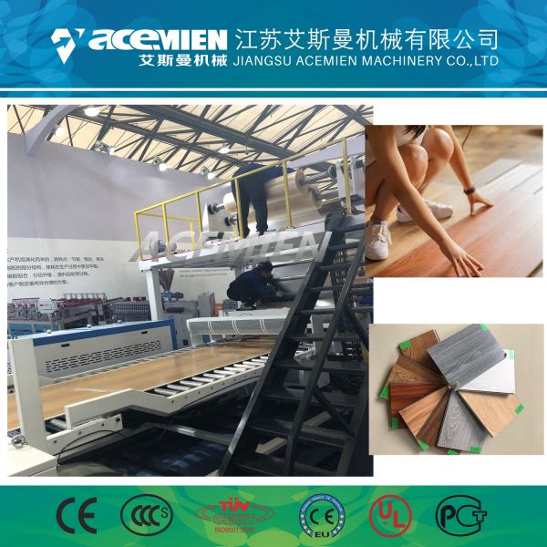 Automatic SPC Flooring Machine Stone Plastic PVC Click Sheet Thickness 2-8mm