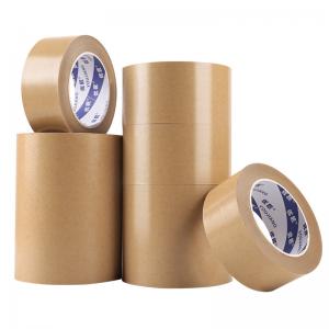 China Self Adhesive Kraft Packing Tape Paper Parcel Tape Jumbo roll Waterproof on sale