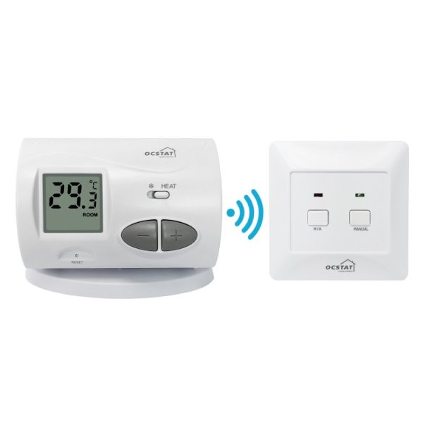 Riseem Temperature Control Digital LCD Display Thermostat with LED System Indicator
