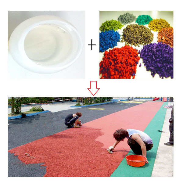 Flexithane Hdi Aliphatic Polyurethane Binder Clear PU Glue For Rubber Granules