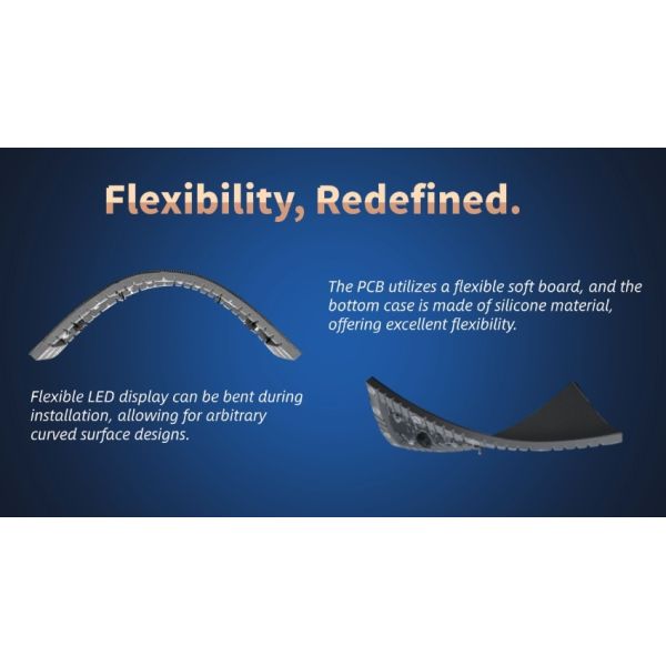 VerditerColor LED Flexible Module 320x160x8.6mm FPC Curved Surface Seamless Lightweight