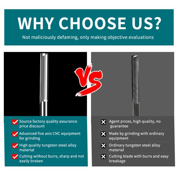 Wood Carving Bit Engraving Cnc Bits AlTiN 2 Flute Solid Carbide End Mills