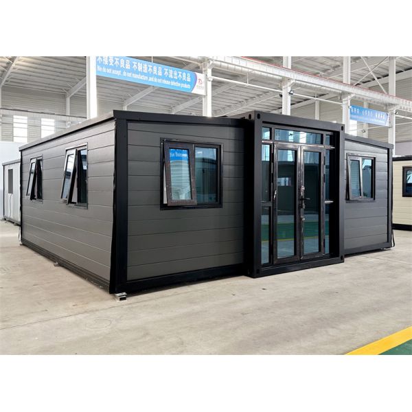 20-foot gray carved board expansion container house