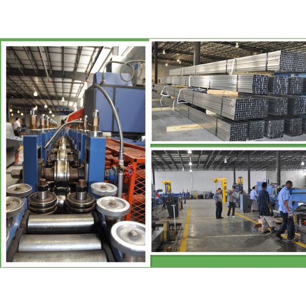 Galvanzied Pipe Roll Forming Machine , Tube Making Machine HR Steel