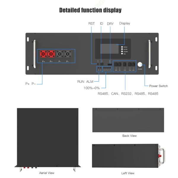 72v 50ah lithium ion battery 5kw 10kw 50kw Multi-function Rack Mounted Solar Energy Storage Lithium Ion Battery