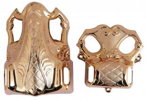 China Wooden Casket Corner 4# B In Bronze Color , American Design Casket Handle And Decoration wholesale