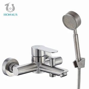 China Eurpoean Luxury SS304 Exposed Valve Showers Hot Cold Shower Head Combo Set on sale