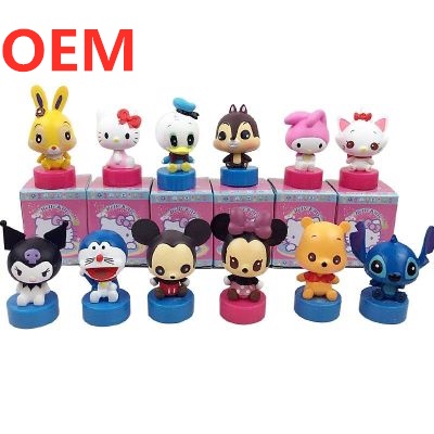 OEM Customized Mini Cartoon Stamper Toy 3d Figure Stamper Self-inking Stamp Plastic Children's Toy Eco-friendly Material 5000PCS