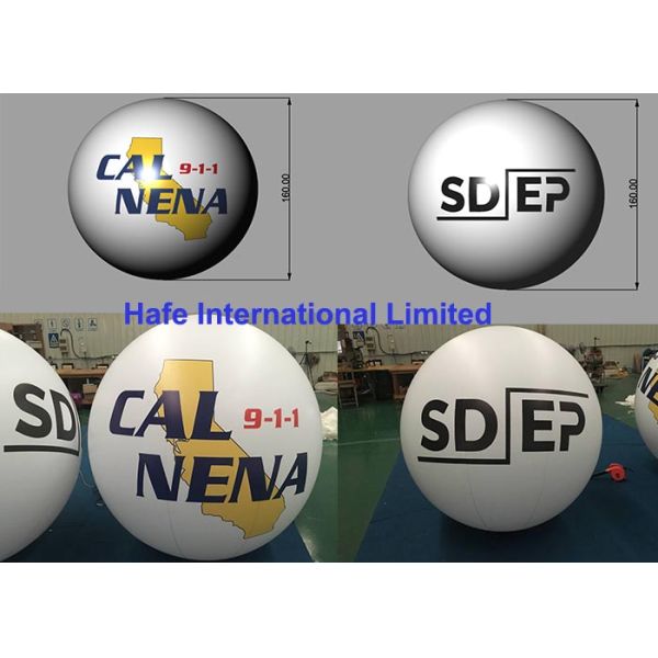 Sealed Lock Air Type Party Inflatable Advertising Balloon 2 Meter With Logo Printing