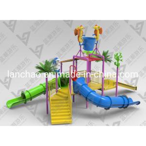 China Play Equipment Splash Water Playground Fiberglass Spray  With Kids Slide wholesale