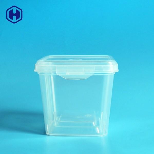 Quality Easy Lock Square Food Packaging Plastic Container 530ML Reusable for sale