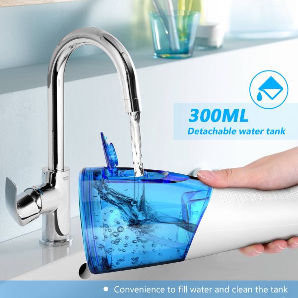 USB Charging Water Jet Flosser For Teeth 4 Cleaning Modes IPX7 Waterproof