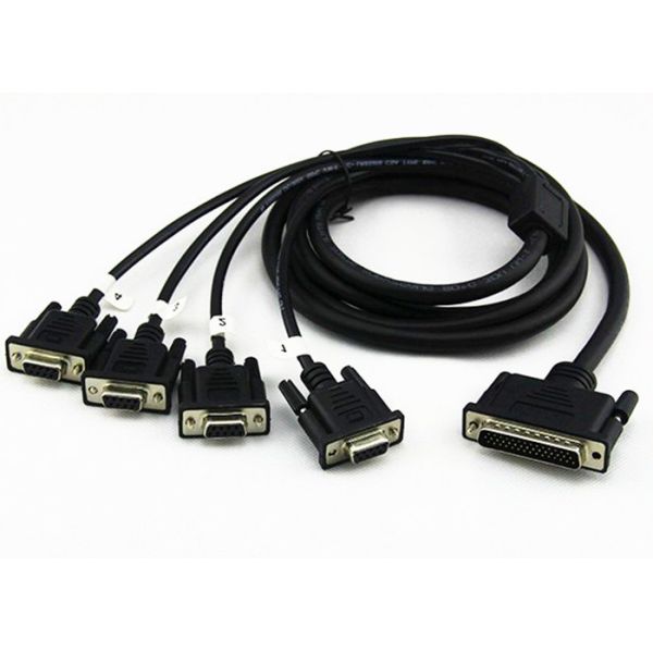 High Density Black RS 232 Serial Cable / Cisco Router Cable For Computer