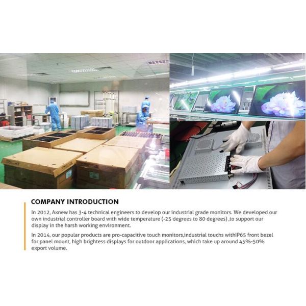 DC12V 400cd/m2 Capacitive Touch LCD Monitor 15'' Vandal Proof