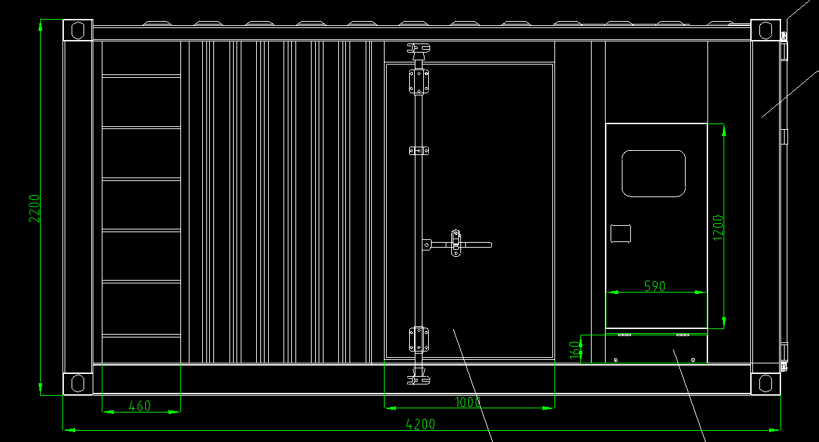 Container Type 400kva Yuchai Diesel Generator Set with Water Cooling System and Portable