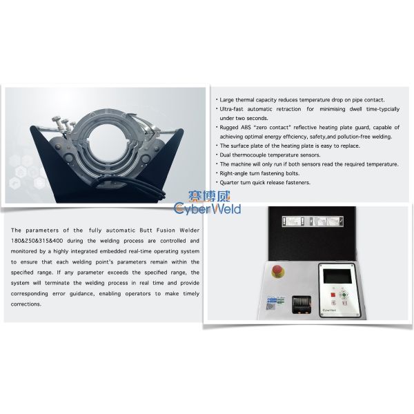 Fully Automatic Pipe Butt Welding Machine 50Hz HDPE PP Pipe Butt Fusion Joint Machine