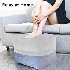 Blue / Grey Inflatable Leg Rest PVC / Flocking Material 2 Seconds Deflating