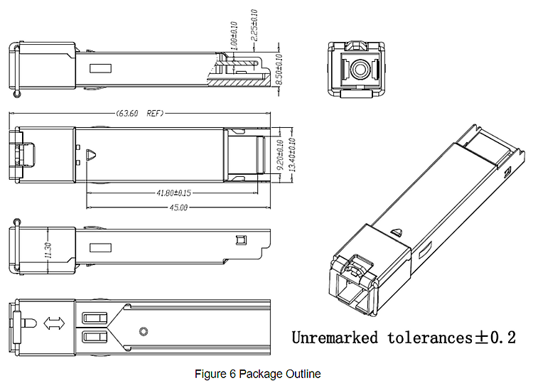 1.25G Pon SFP Module ，Gpon Olt Sfp Module Class C++ Single Fiber Single Mode