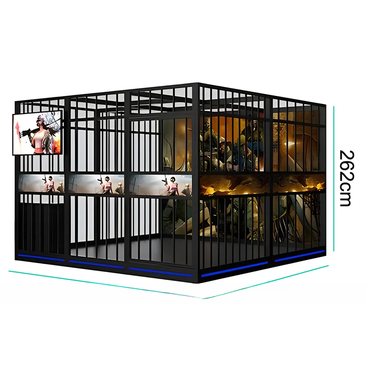 Dreamland 9d simulator shooting game machine 4 players vr room vr arcade zombie shooting game machine